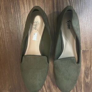 Women's Olive Green Loafers